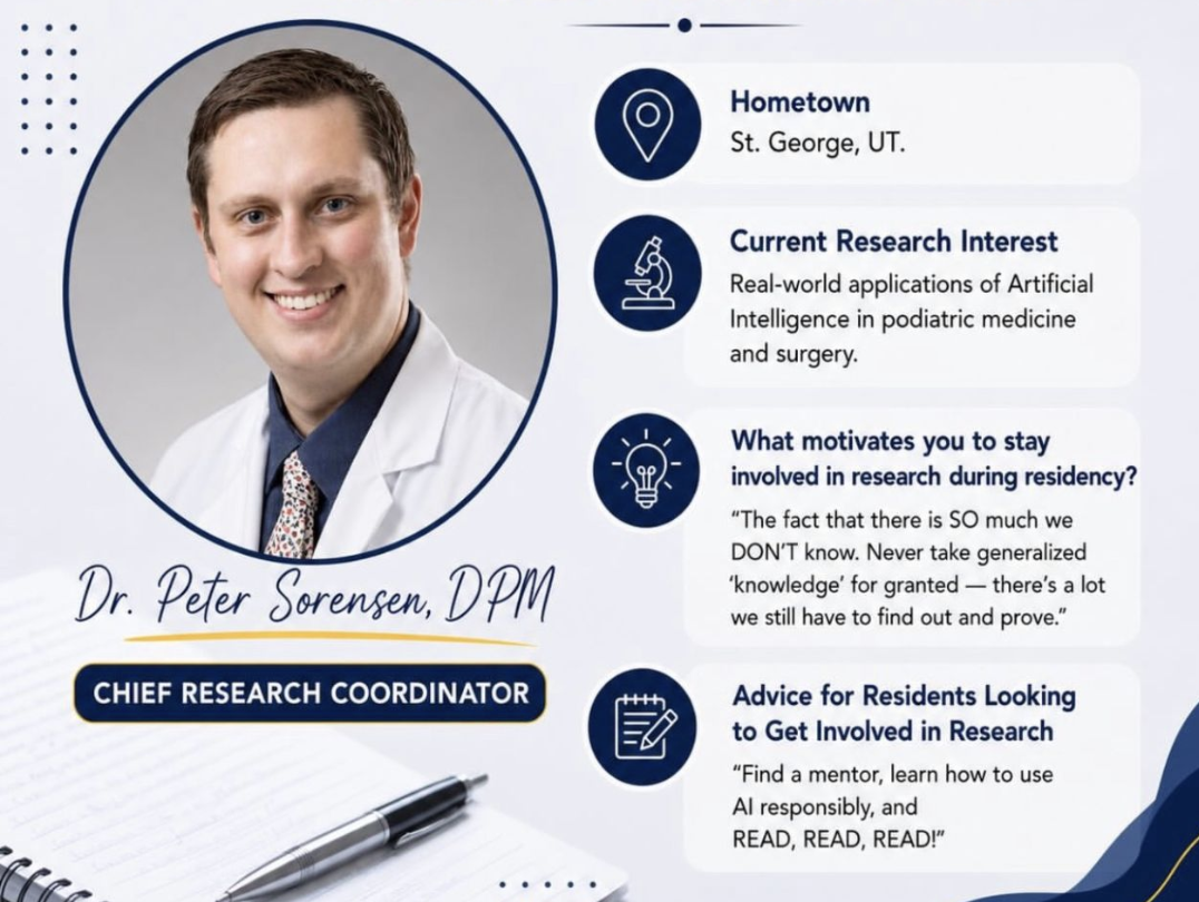 Spotlight graphic naming Peter Sorensen as Chief Research Coordinator